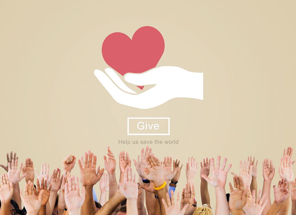GIve Care Help Please Support Donate Charity Concept
