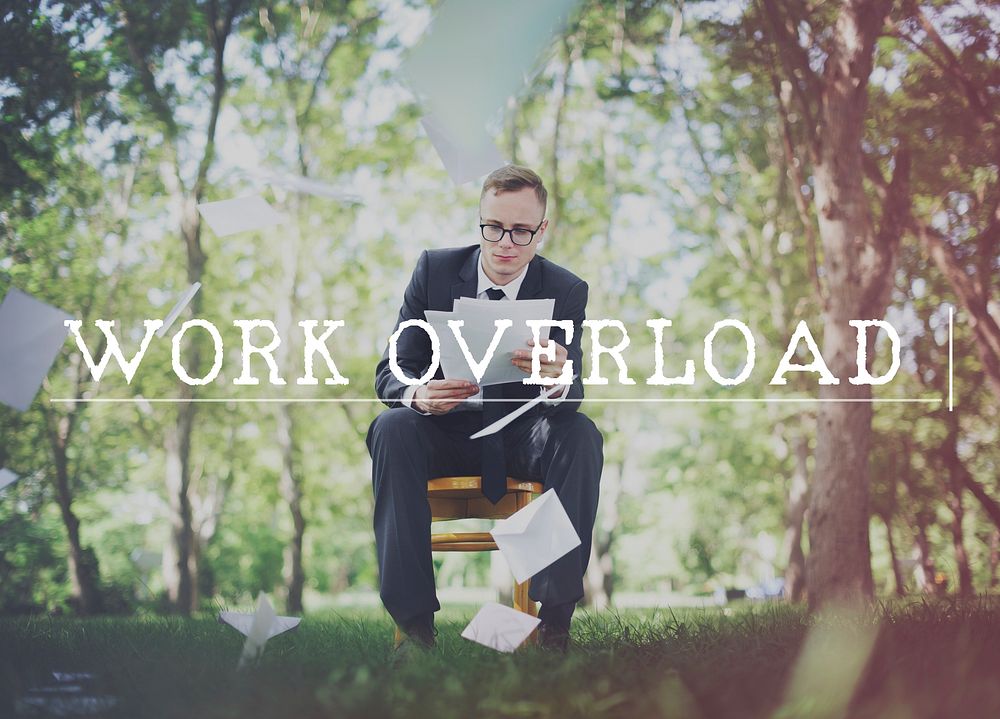 Work Overload Overtime Stress Management Concept