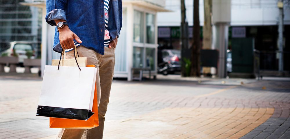 Man Shopping Spending Customer Consumerism Concept