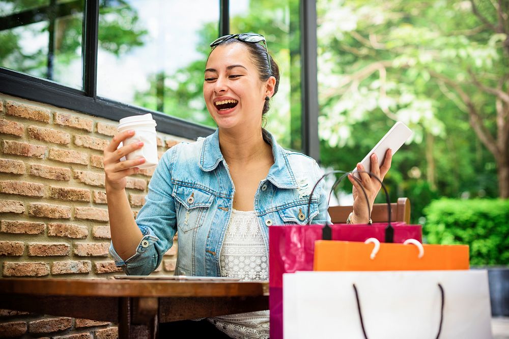 Woman Shopping Spending Customer Consumerism Concept