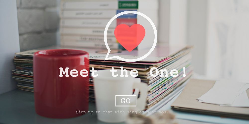 Meet the One Online Matchmaking Sign Up Concept