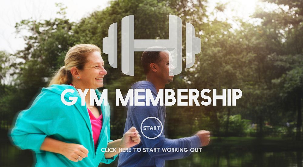 Gym Membership Exercise Weight Icon Concept