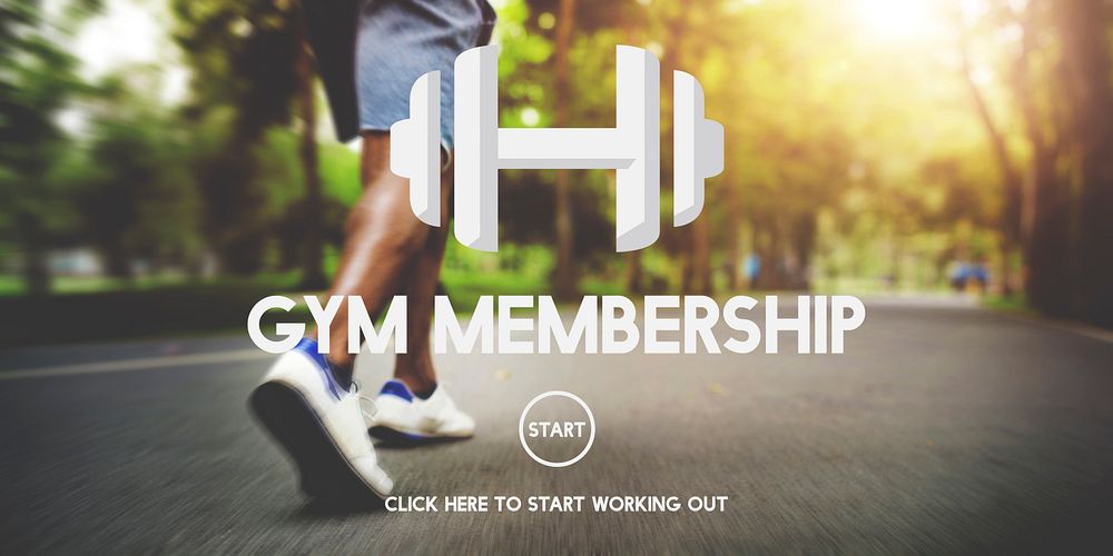 Gym Membership Exercise Weight Icon Concept