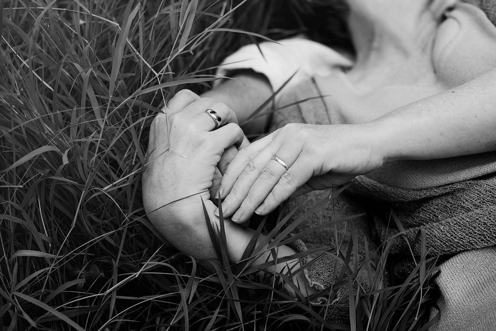 Adult Couple Dating Huging Grass Concept