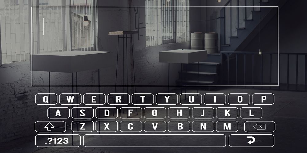 Keyboard Digital Alphabet Communication Input Concept