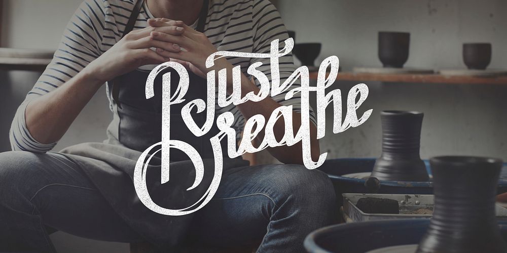 Just Breath Calmness Peaceful Mind Meditation Concept