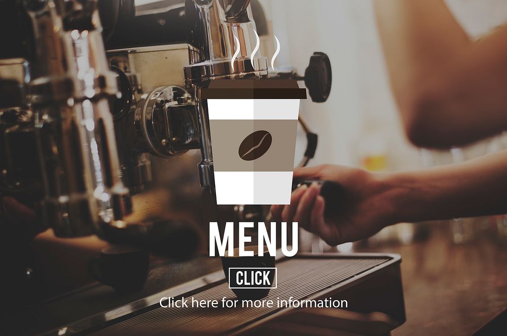 Menu Online Delivery Coffee Shop Concept