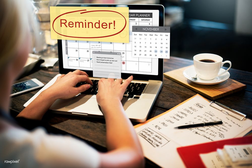 Reminder Important Memo Memory Notice Text Concept