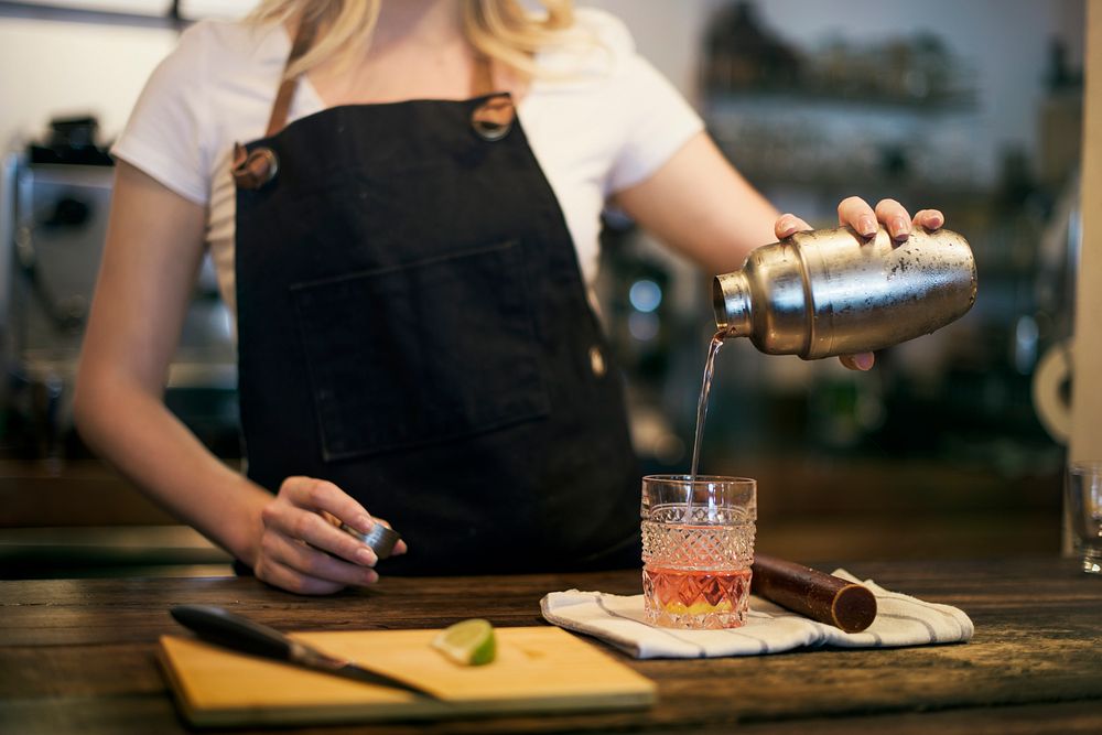 Woman Mixed Cocktail Beverage Drink Concept