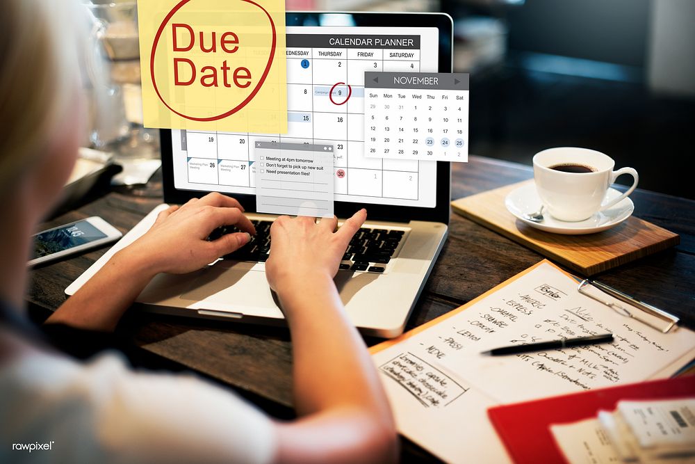 Due Date Deadline Payment Bill Important Notice Concept