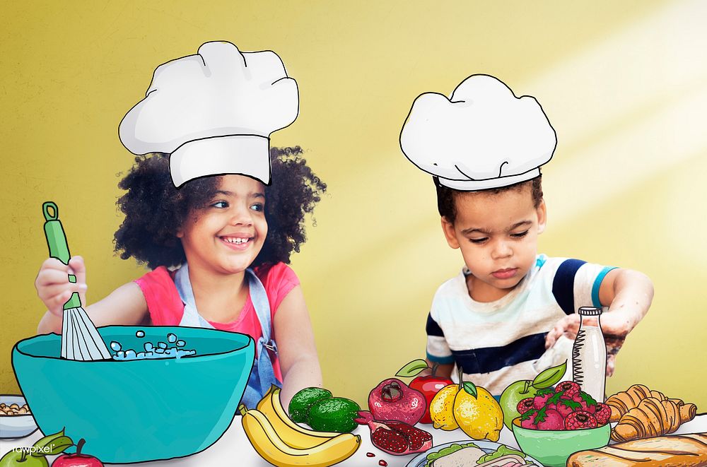 Children Kids Cooking Kitchen Fun Concept