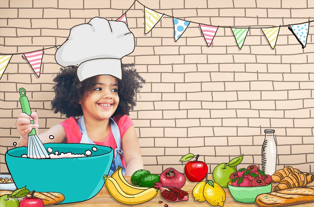 Children Kids Cooking Kitchen Fun Concept