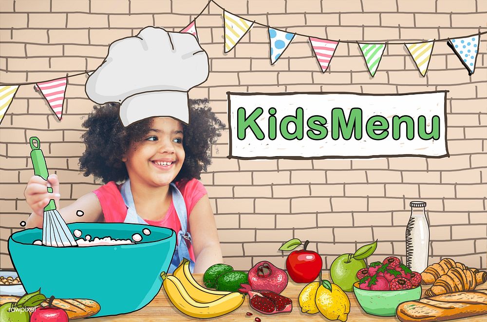 Kids Menu Cooking Child Culinary Food Concept