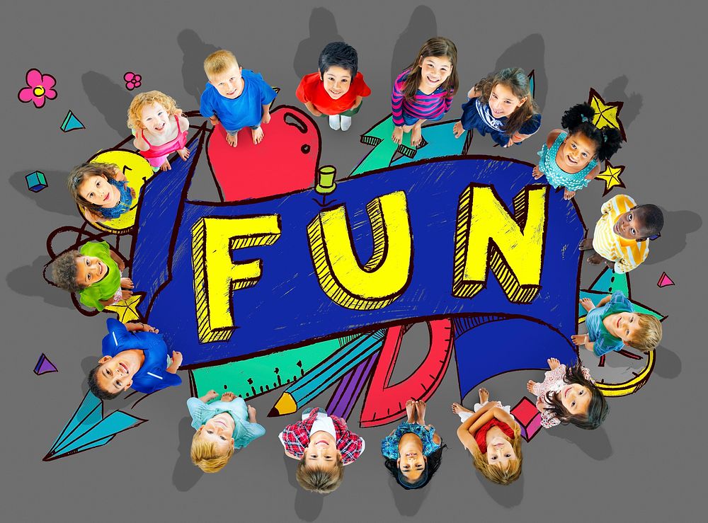 Fun Joy Smiley Stationery Education Concept