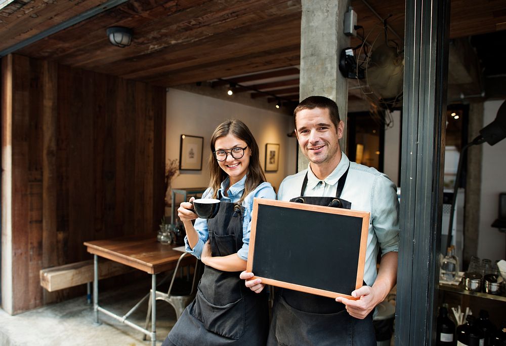 Barista Blackboard Cafe Business Cafeteria Shop Concept