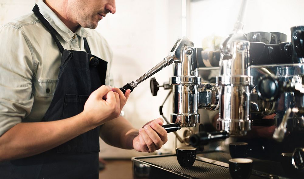 Barista Coffee Maker Machine Grinder Portalifter Concept