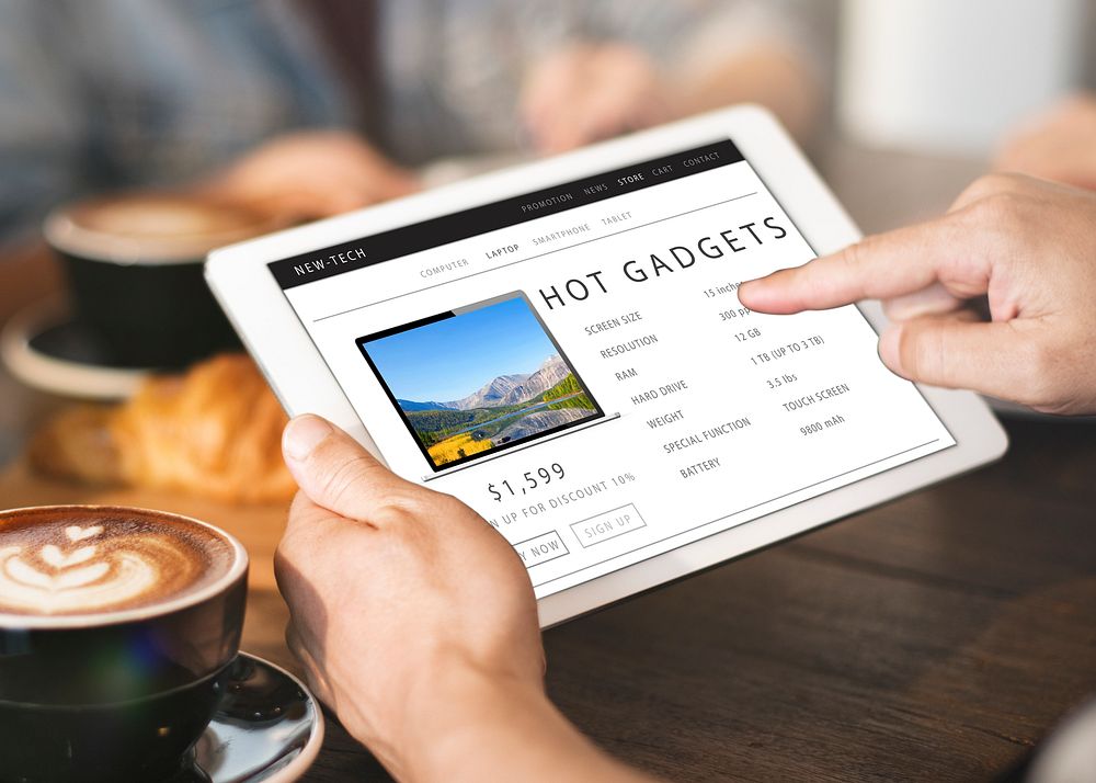 Hot Gadgets Shopping Online Internet Website Concept