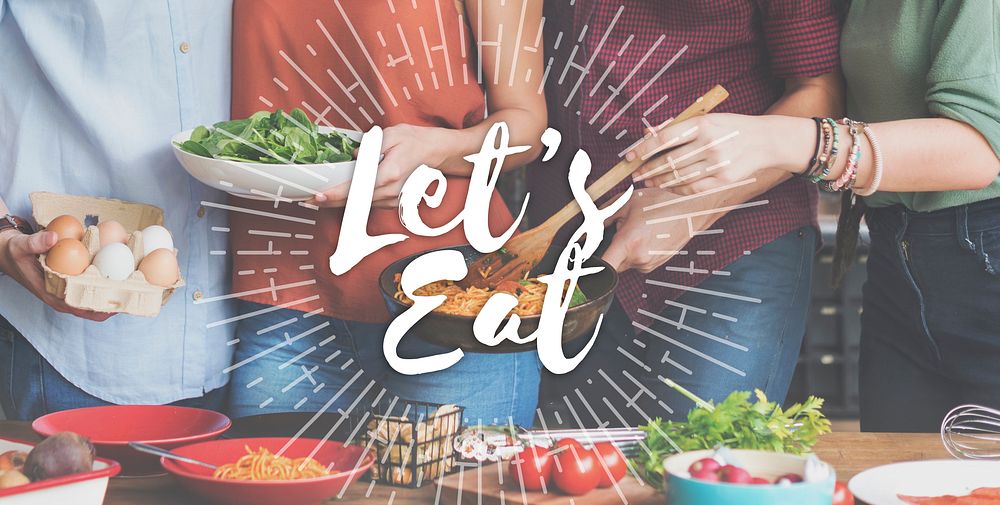 Let's Eat Food Catering Cuisine Gourmet Eating Concept