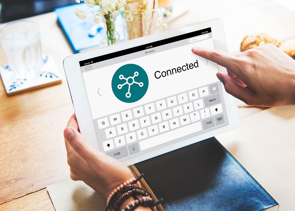 Digital Online Connection Symbol Concept