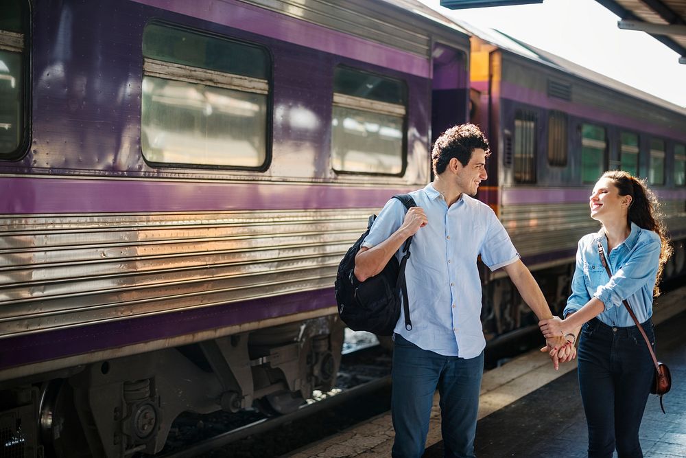 Couple traveling through Bangkok, Thailand