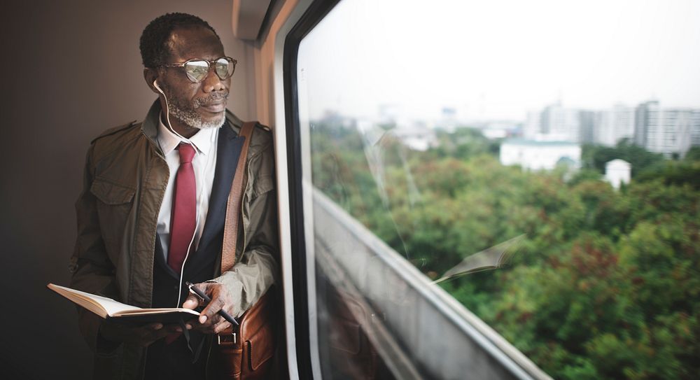 Businessman Travel Passenger African Descent Concept