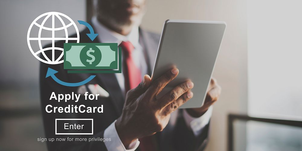 Apply Credit Card Financial Graphics Concept