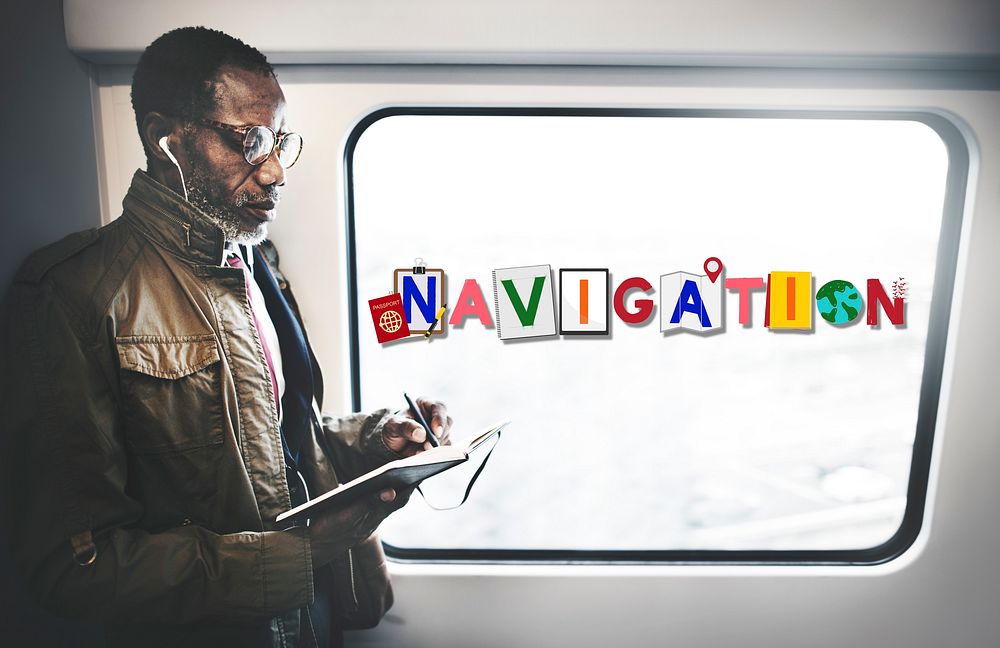 Artwork Colorful Navigation Word Concept