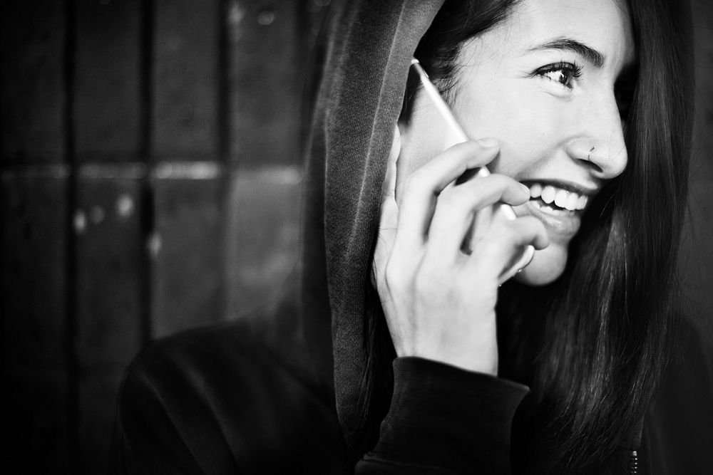 Young woman on the phone