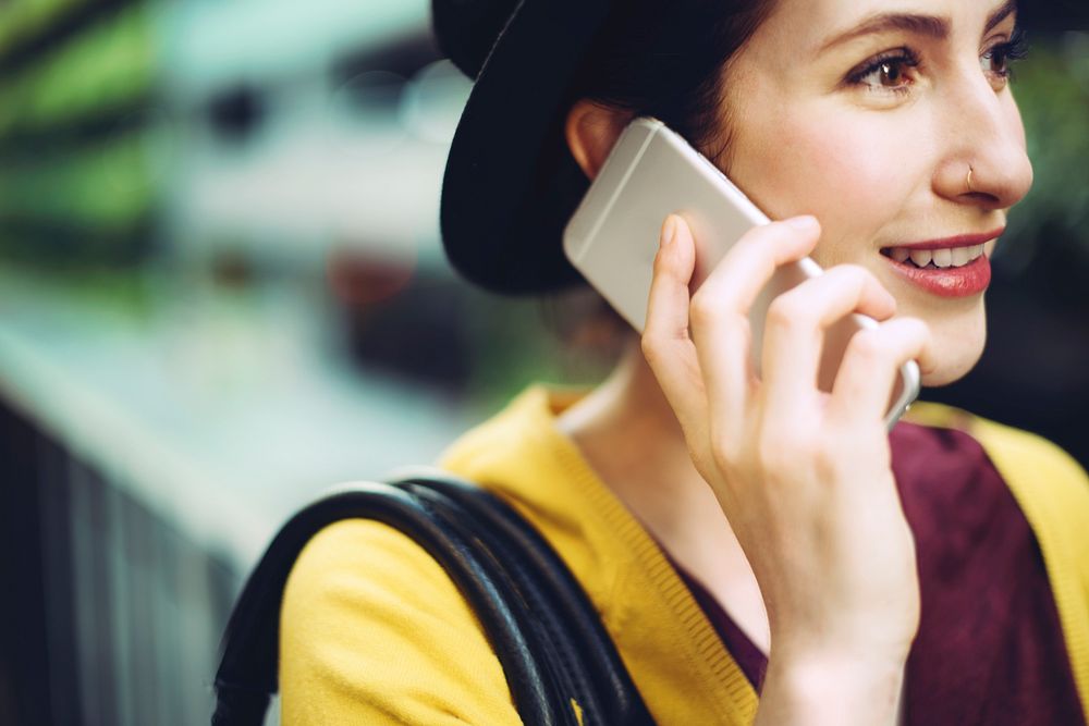 Woman Mobile Connection Talking Communication Concept