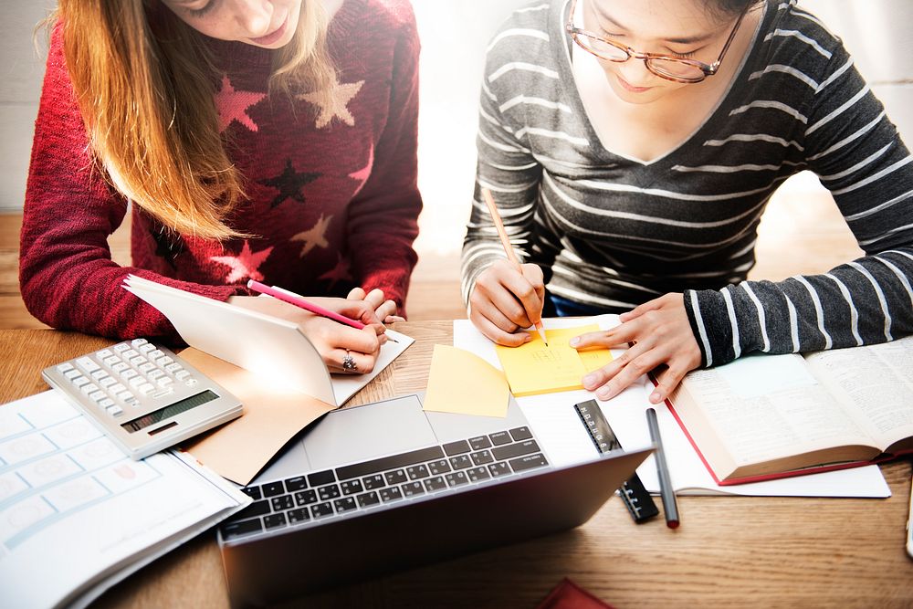 Student Studying Brainstorming Analying Campus Concept