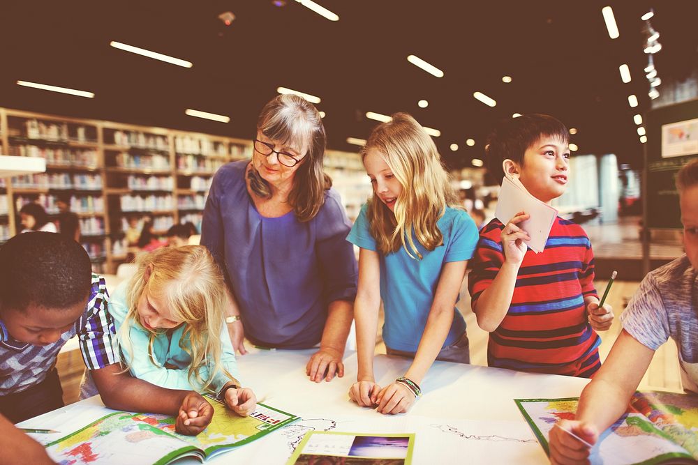 Geography class in high school Free Photo rawpixel