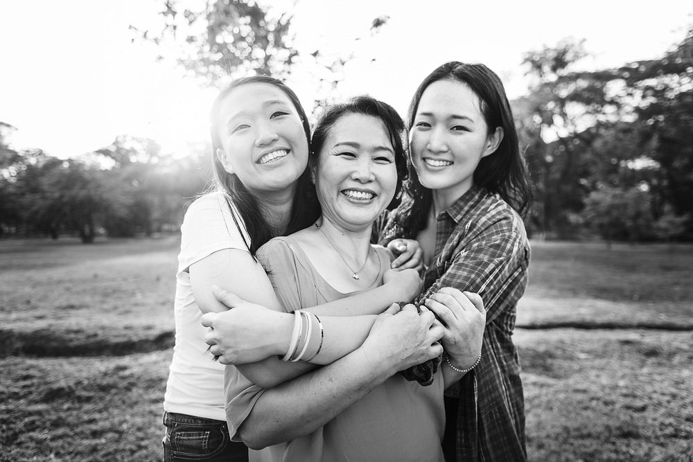 Mother Daughter Casual Adorable Heppiness Life Concept