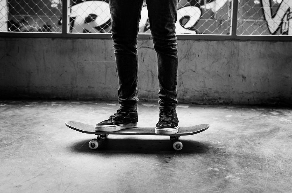 Skateboard Young Youth Teenager Action Concept