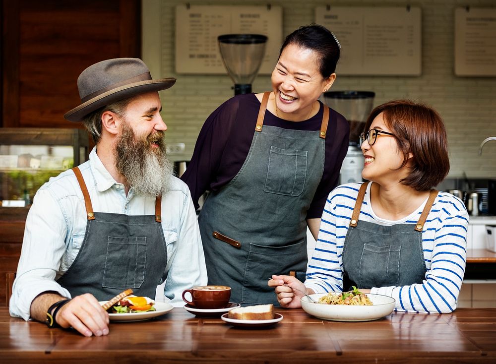 Barista Team At Coffee Shop Premium Photo Rawpixel