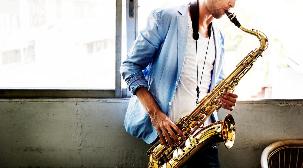 Alto Saxophone Artist Classical Jazz Musician Sax Concept