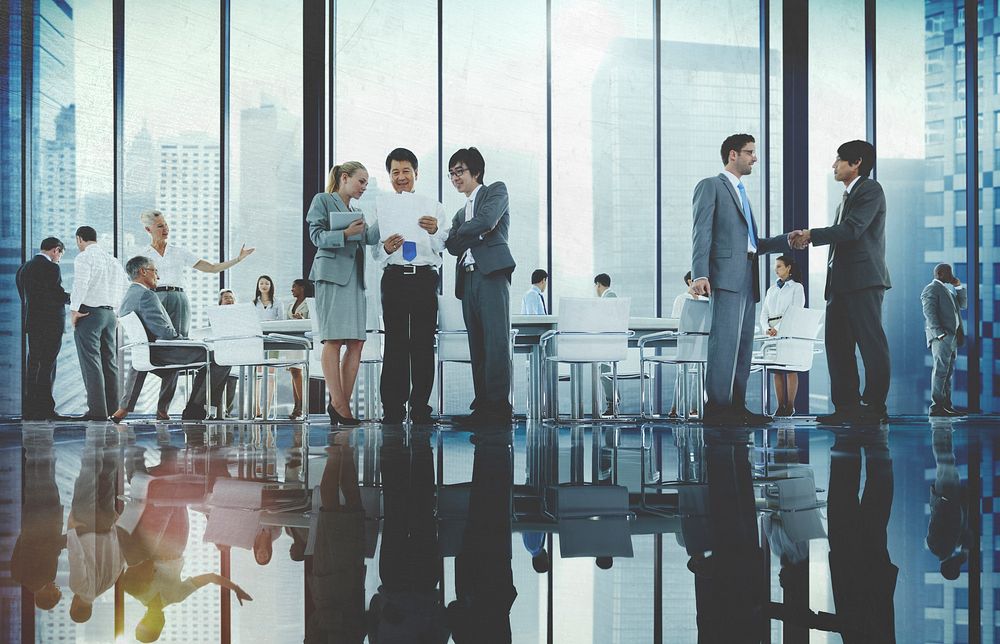 Business People Meeting Corporate Handshake Greeting Concept