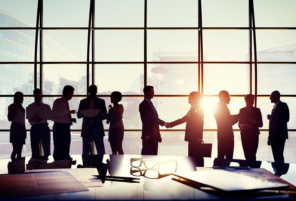Business People Connection Interaction Handshake Agreement Greeting Concept