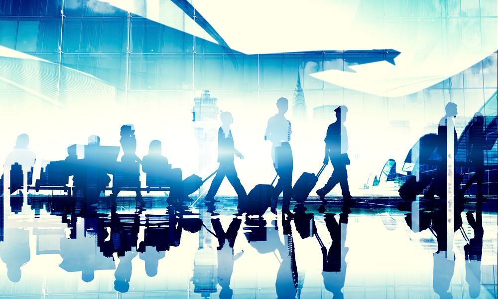 Business People Travel Corporate Aiport Passenger Terminal Concept