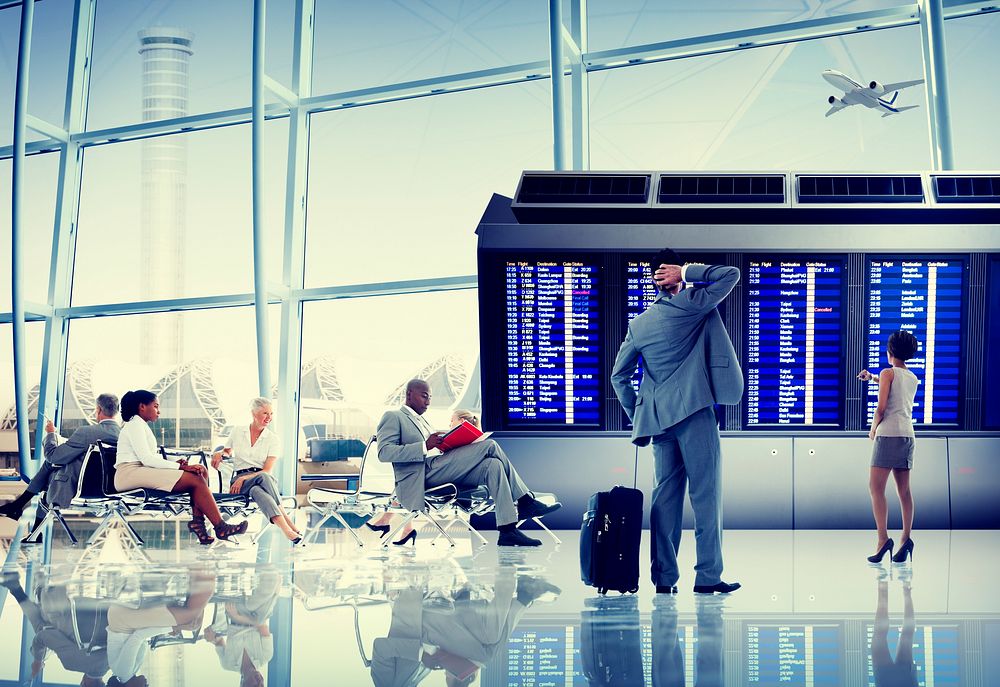 Business People Airport Terminal Travel Departure Concept