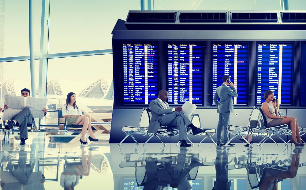 Business People Airport Terminal Travel Departure Concept