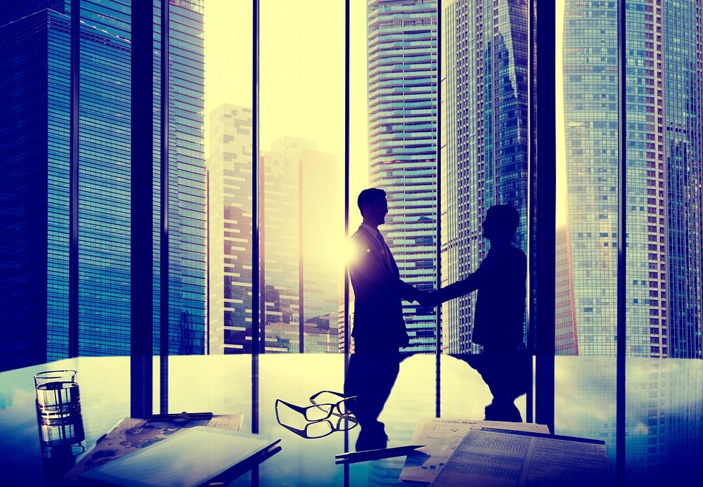 Business Handshake Agreement Partnership Deal Team Office Concept