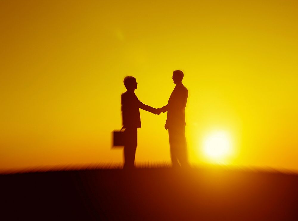 Businessmen Handshake Deal Business Partnership Concept