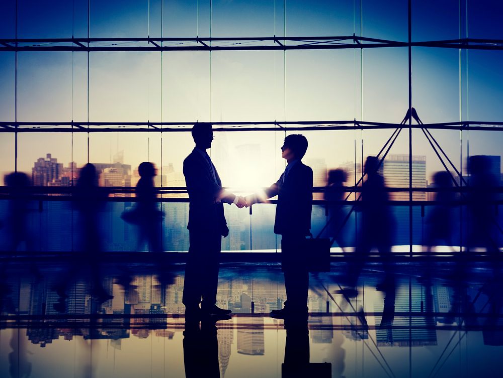 Businessm People Handshake Corporate Greeting Communication Concept
