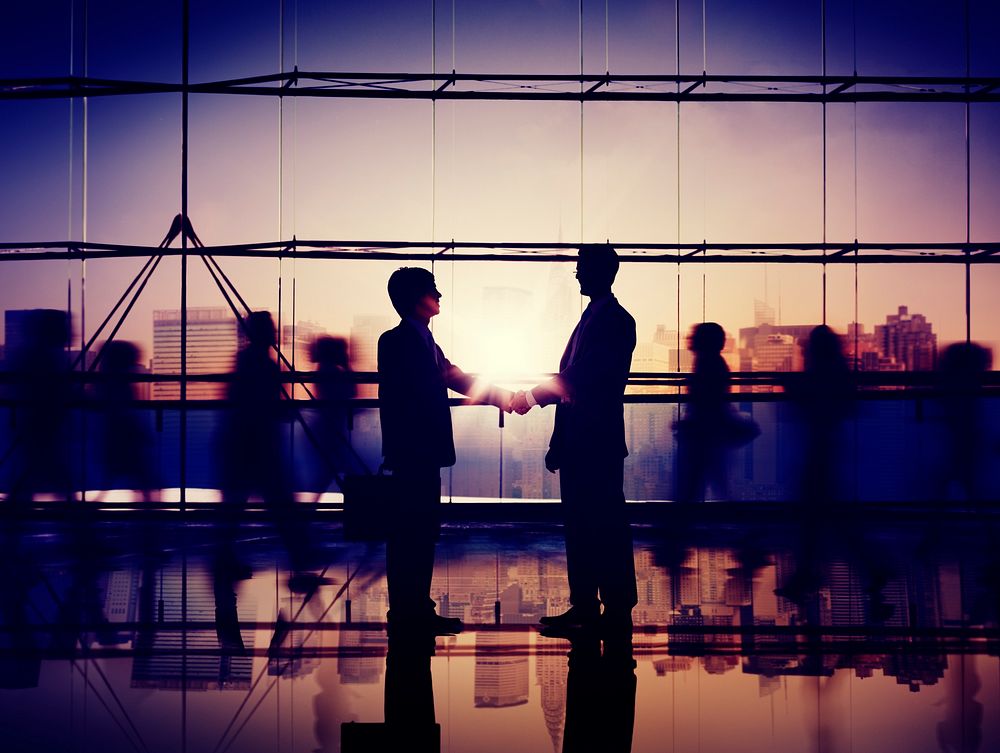 Businessm People Handshake Corporate Greeting Communication Concept