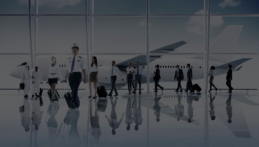 Multiethnic Group of Business People Airport Concept