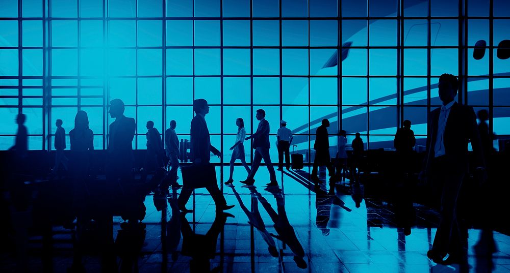 International Airport Airplane Departure Business Travel Concept