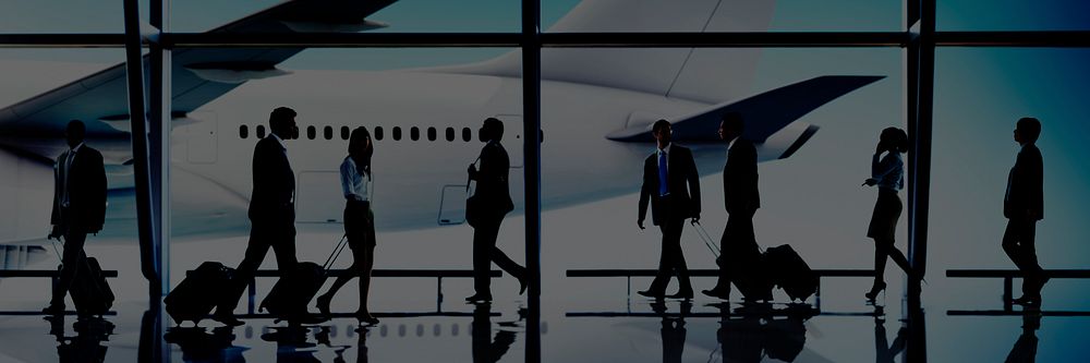 Multiethnic Group of Business People with Airplane Concept