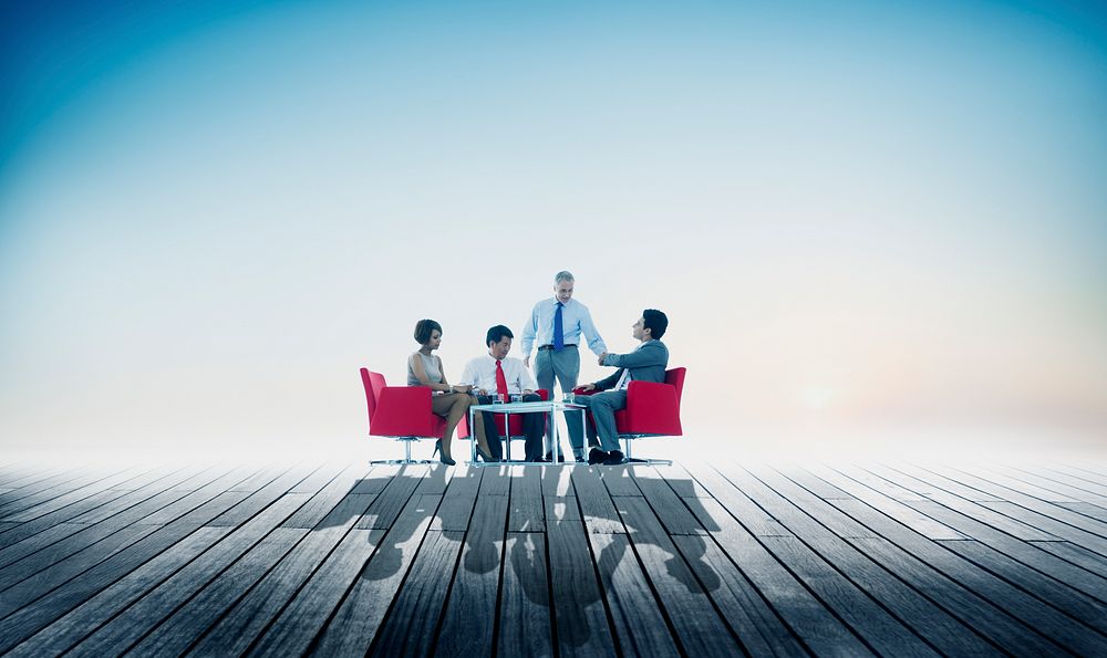 Business Team Discussion Meeting Outdoors Concept