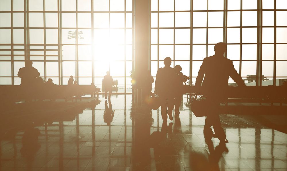 Business Travelers Airport Passenger Concept
