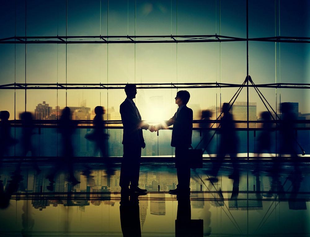 Business People Corporate Connection Greeting Handshake Concept